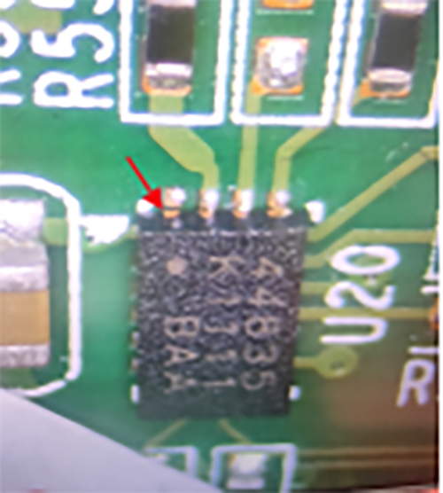 Missing solder mask between pads