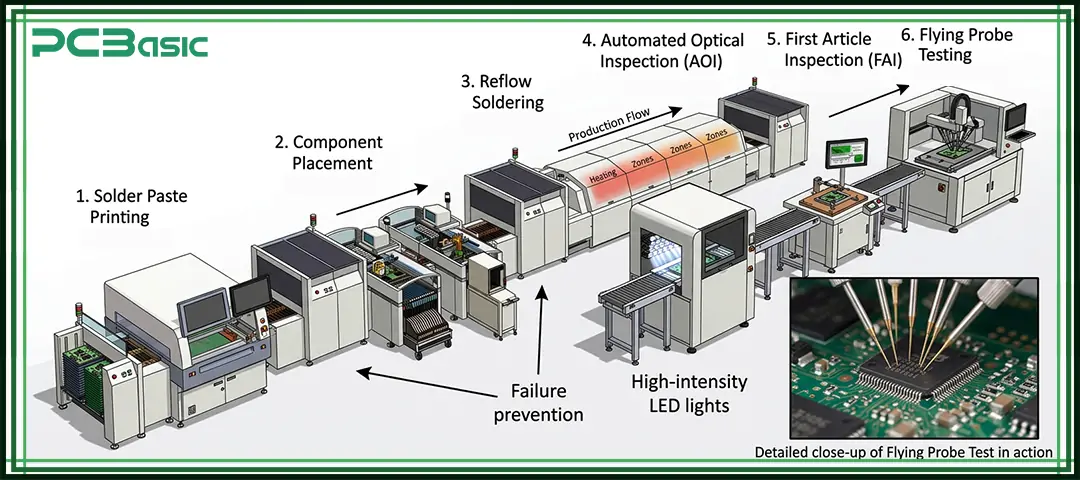 SMT PCB assembly process