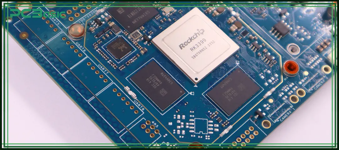 een BGA-chip geassembleerd