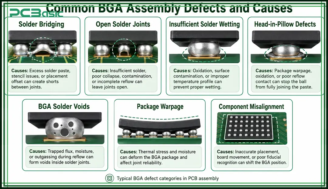 common BGA assembly defects and causes common BGA assembly defects and causes