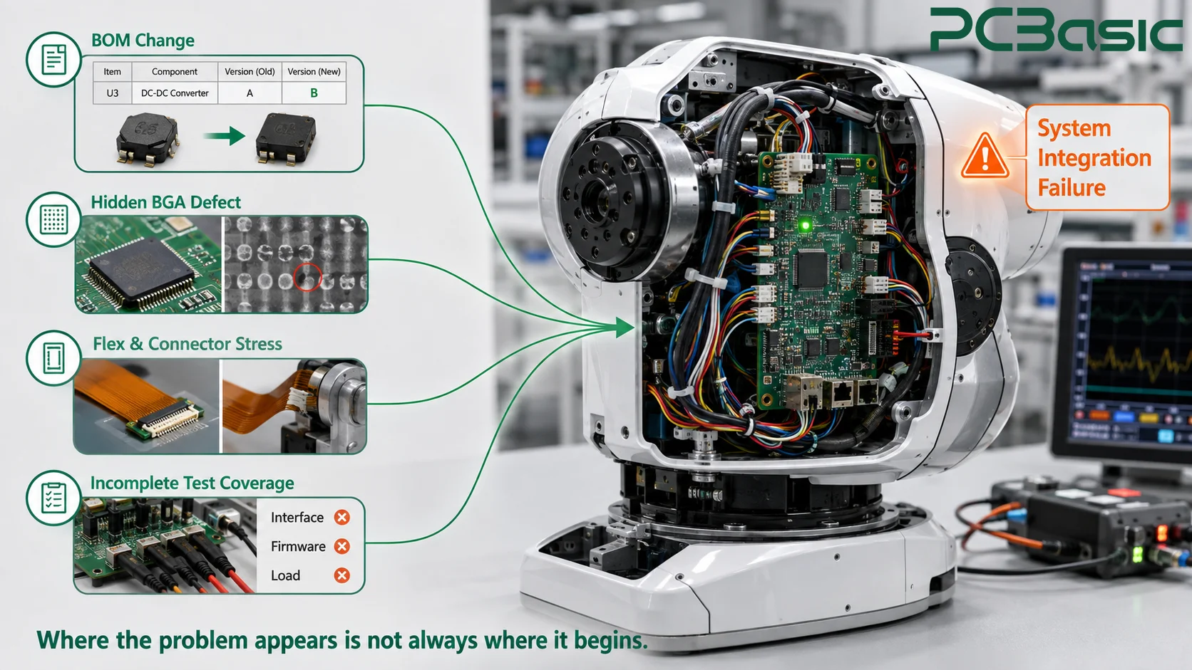 Robotics PCB assembly risks causing system integration failure
