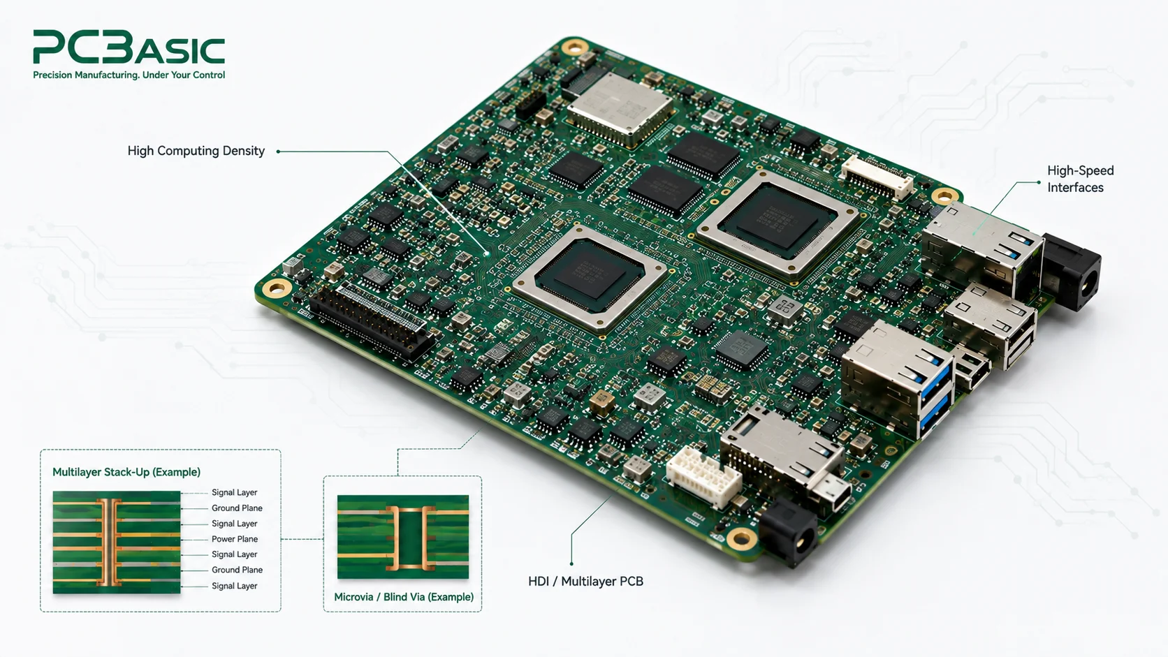 High-density edge AI PCB design