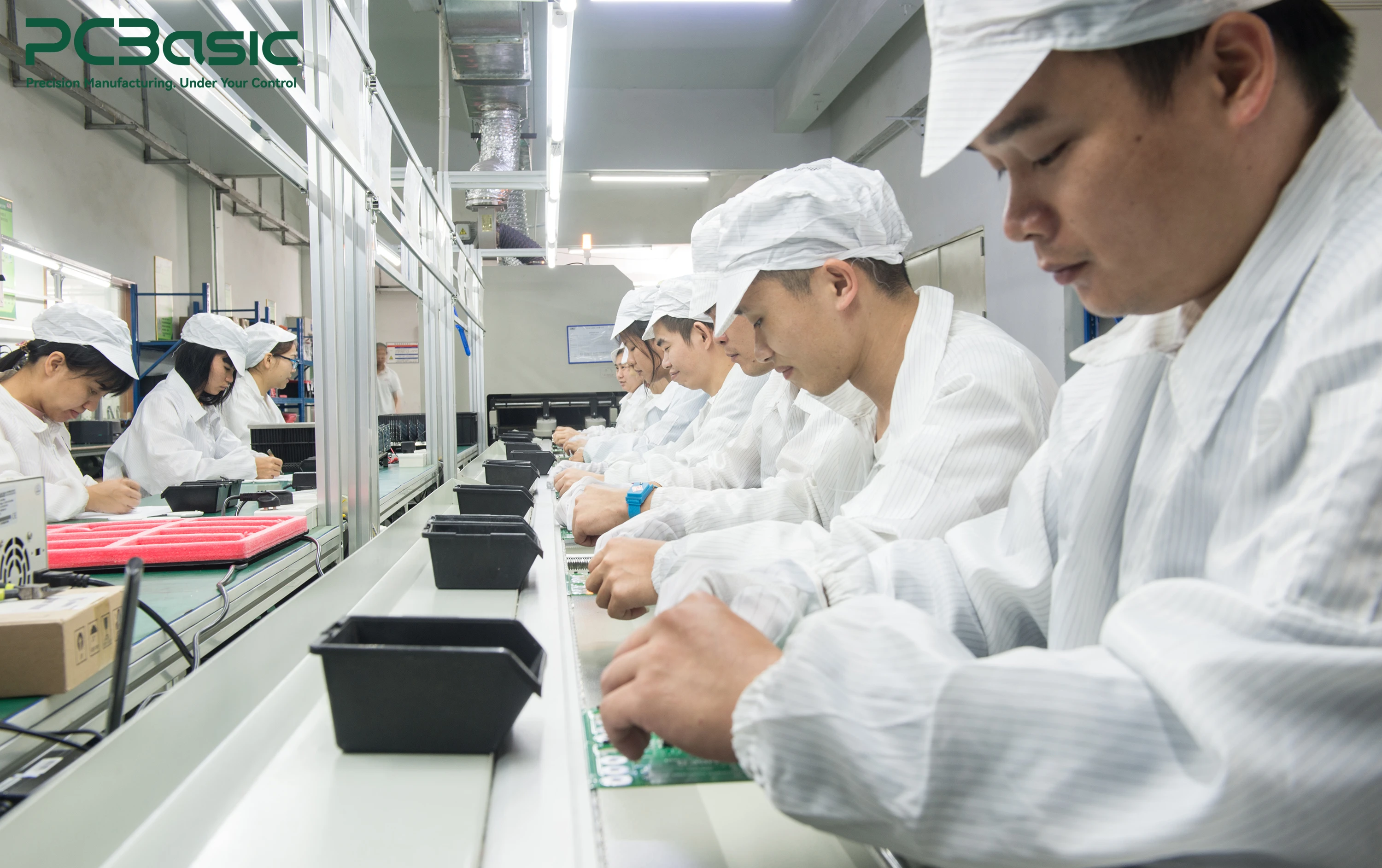 Manual assembly of industrial control PCBs