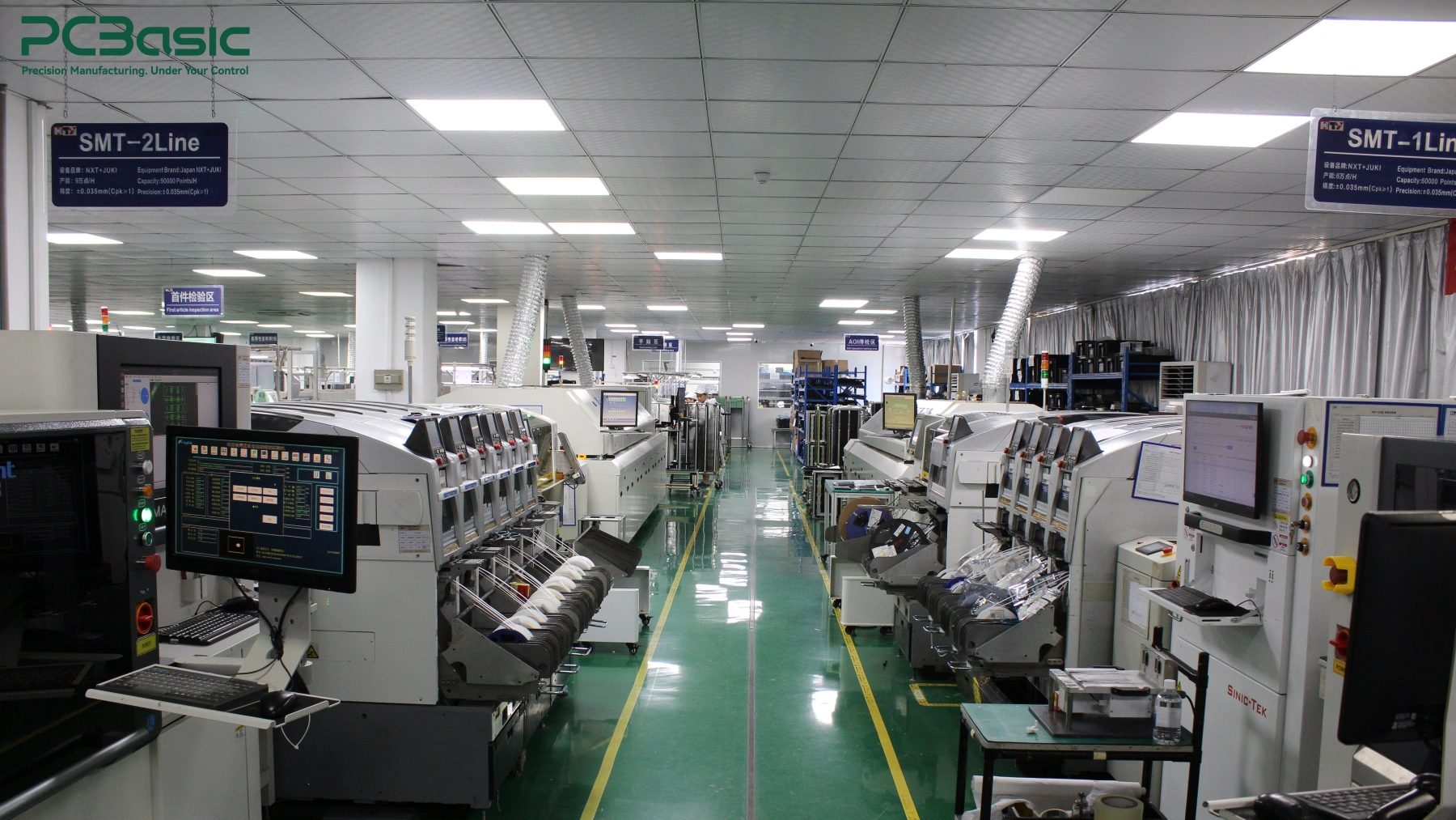 SMT assembly line of PCBasic SMT assembly line of PCBasic