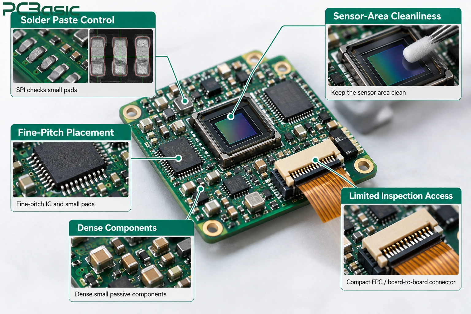 High-density camera PCB assembly challenges