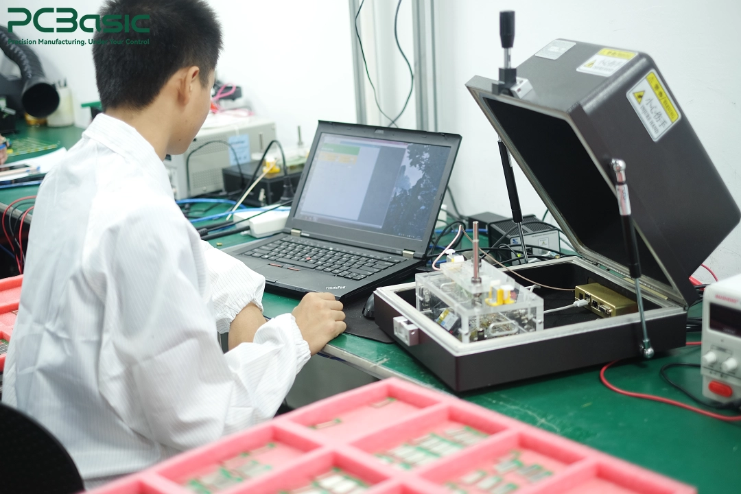 PCBA functional testing with a test fixture PCBA functional testing with a test fixture