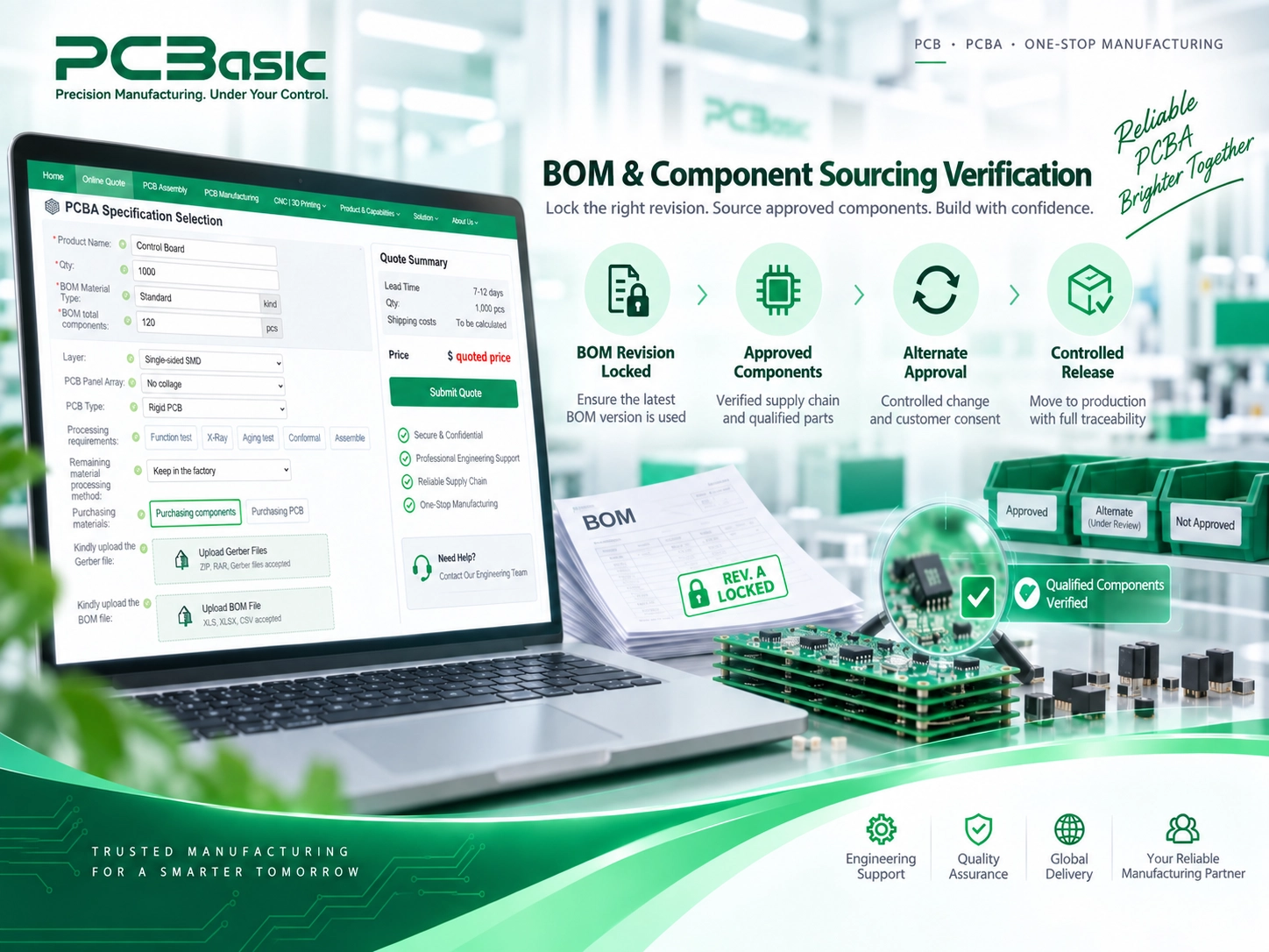 BOM and component sourcing verification