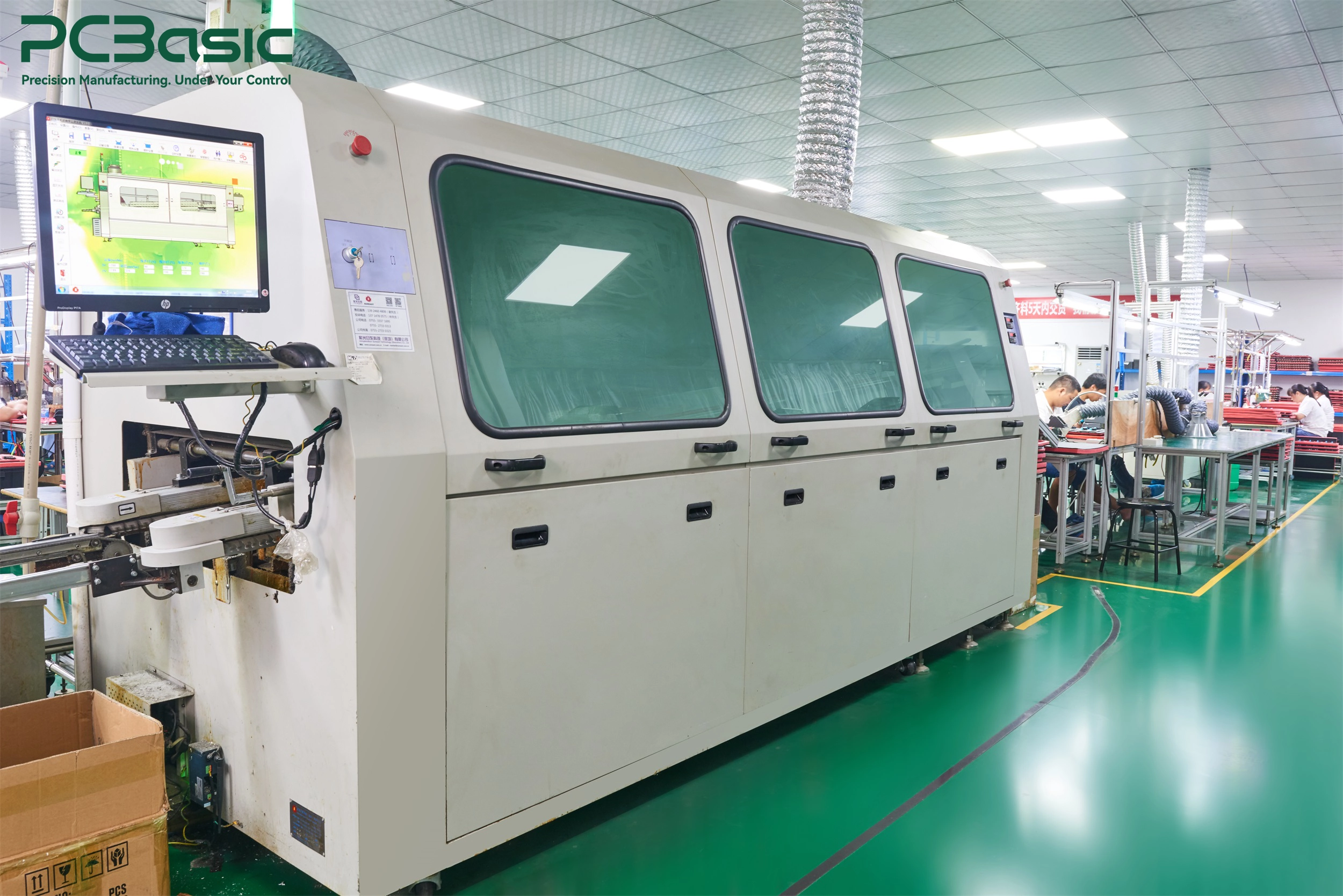 Wave soldering equipment at PCBasic