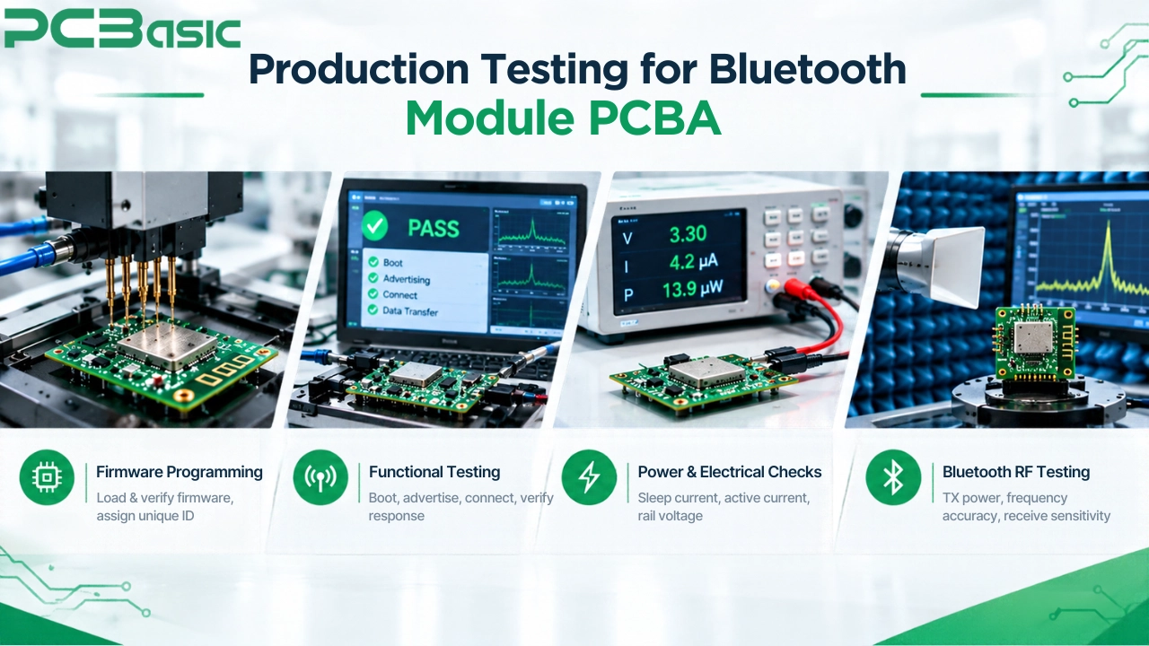 Bluetooth module PCBA functional and RF testing Bluetooth module PCBA functional and RF testing