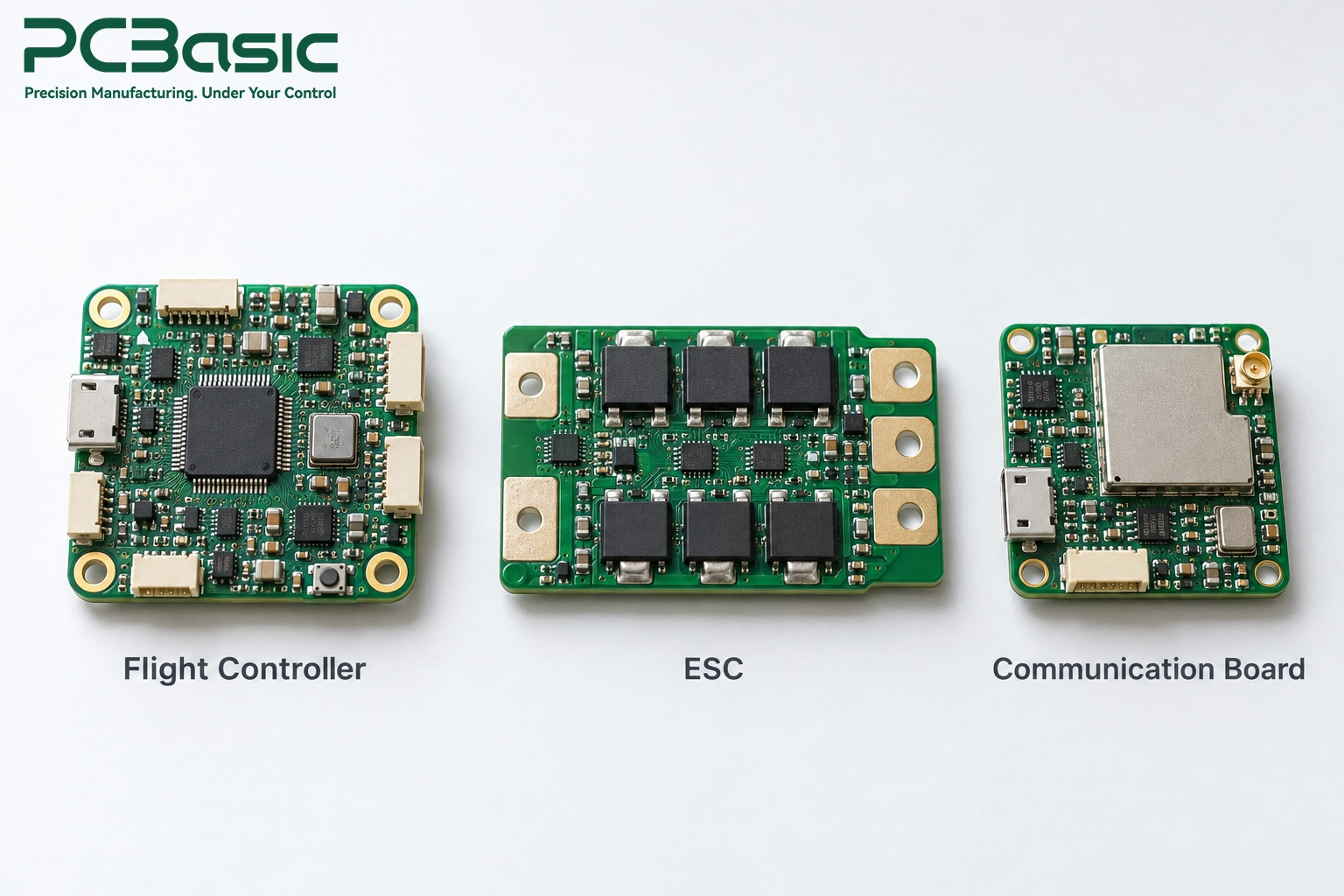 UAV flight controller, ESC and communication PCBAs UAV flight controller, ESC and communication PCBAs