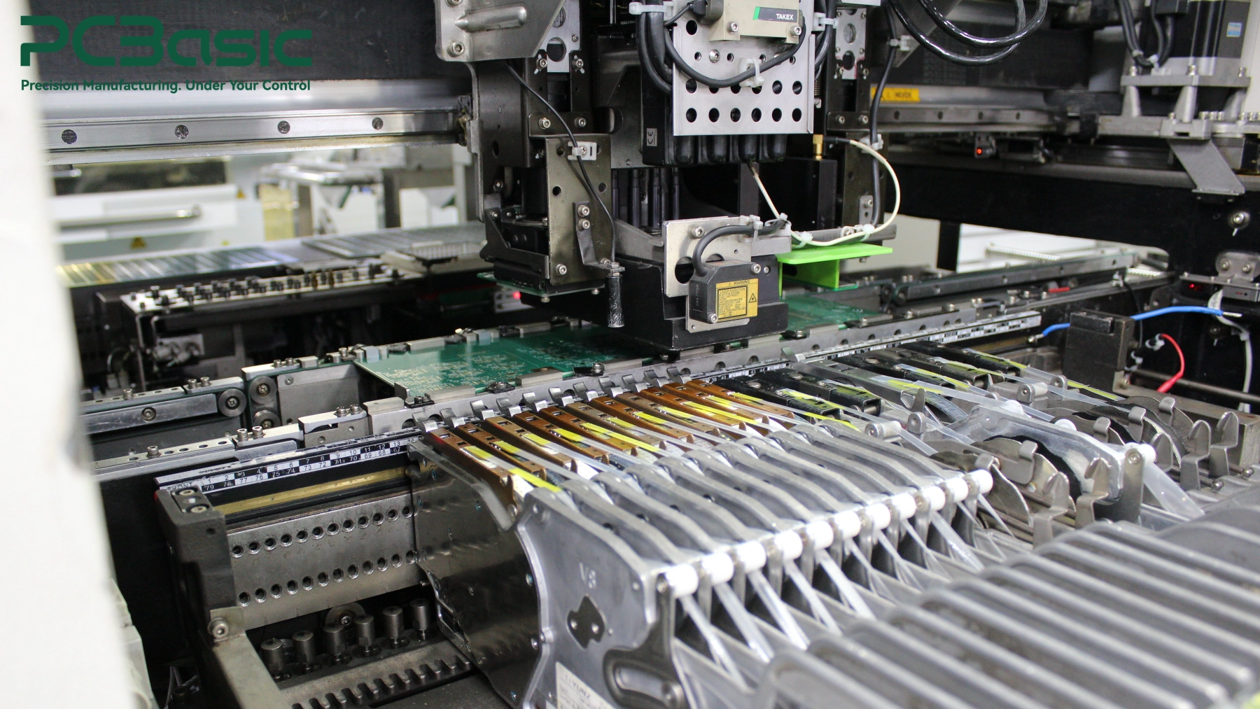 SMT component placement on a PCB SMT component placement on a PCB