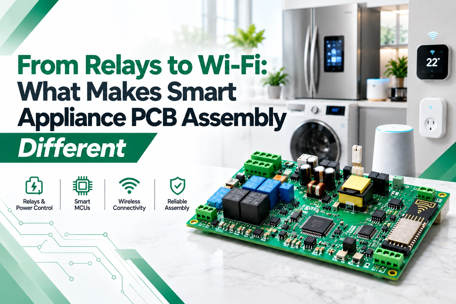 From Relays to Wi-Fi: What Makes Smart Appliance PCB Assembly Different